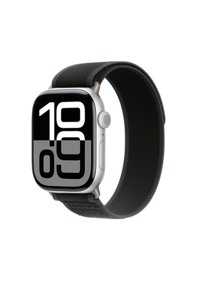 Apple Watch 10 46mm Uyumlu Krd-77 Hasır Kordon - Siyah-gri