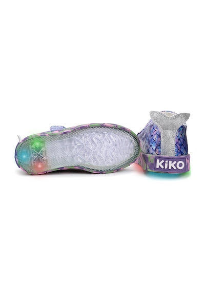 Kiko Kids Zubin Deniz Kızı Cırtlı Işıklı Kız Çocuk Babet Ayakkabı Lila