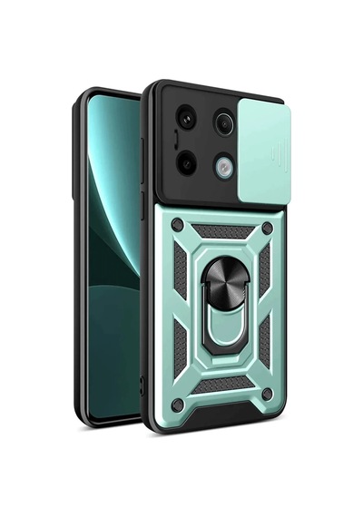 Xiaomi Redmi Note 13 Pro 4g Uyumlu Pars Lens Yüzüklü Silikon - Yeşil