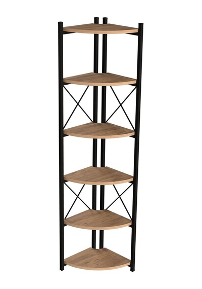 6 Raflı Kitaplık Ve Saksılık Krem 160 Cm Çok Renkli
