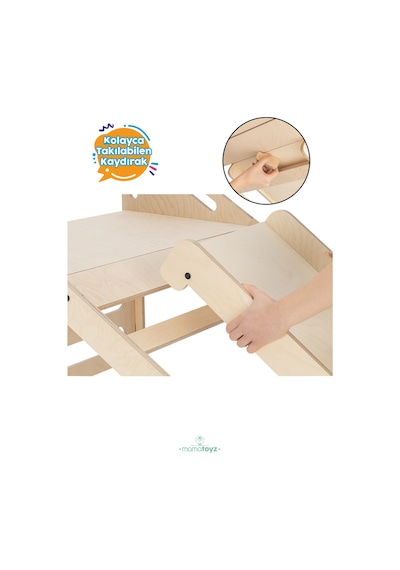 Sleepy Ahşap Montessori Yatak 70x140 Cm Kaydıraklı, Tırmanma Tahtalı, Salıncaklı, Yazı Tahtalı, Masalı Çocuk Yatağı Sleepy Ahşap Montessori Yatak 70x140 Cm Kaydıraklı, Tırmanma Tahtalı, Salıncaklı, Yazı Tahtalı, Masalı Çocuk Yatağı