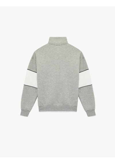 Koton Kolej Baskılı Yarım Fermuarlı Gri Erkek Sweatshirt 6wam70034mk Gri