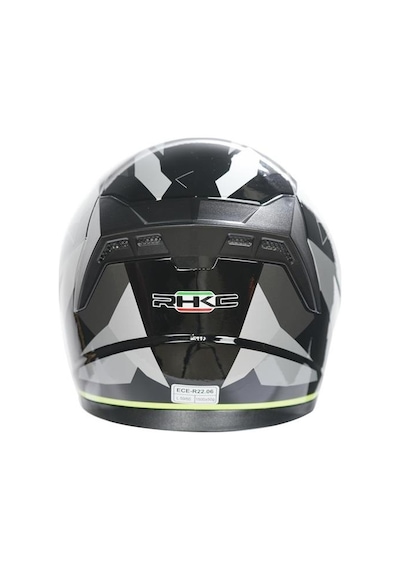 Rhkc 528 Çenesiz Vizörlü Yazlık Kask Gri - Neon Sarı - Siyah