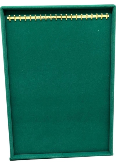 Yerli Üretim Süet Kumaş Tırnaklı Yeşil Renk 34/24 Cm Ayaklı Tesbih Takı Standi Çok Renkli