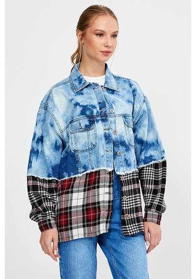 Özel Koleksiyon Garnili Denim Ceket Ag-3020 001