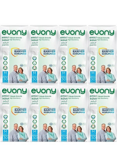 Evony Hasta Bezi Yetişkin Emici Külot M-orta 240 Adet 8pk 30