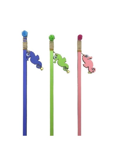 Little Friends Denizatı Kedi Oltası Ponponlu Çıngıraklı 40cm
