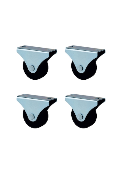 Furç Sabit Teker - 56mm - Siyah Hks231 - 4 Adet