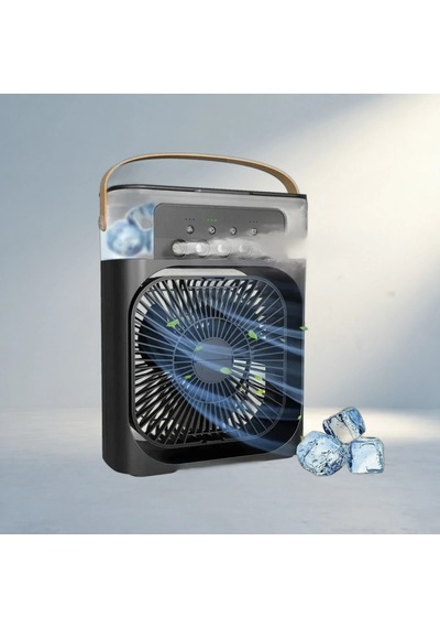 Usb Fan Vantilatör 7 Renkli Led Işıklı Taşınabilir Masaüstü Soğutucu