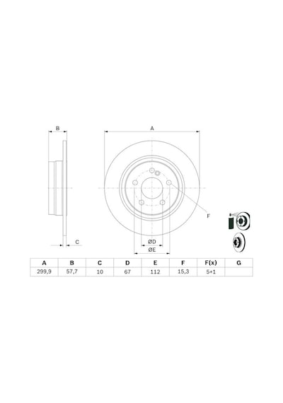 Mercedes C Serisi 204 C200cdı 2.1 2008-2014 Bosch Arka Disk 300mm Netpar1304 2 Adet