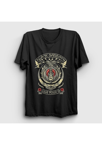 Presmono Unisex Obey Black Sabbath T-shirt Siyah