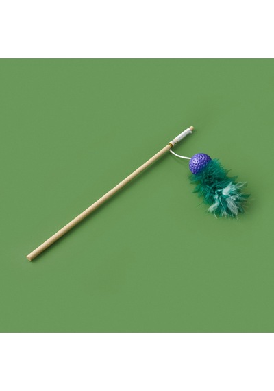Kpmm Ahşap Saplı Kedi Oyuncağı - Asorti - 41 Cm