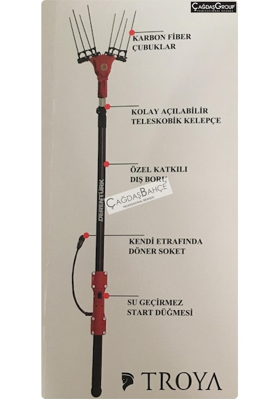 Derentürk Troya Zeytin Hasat Makinesi - 12 Volt Akü İle Çalışır