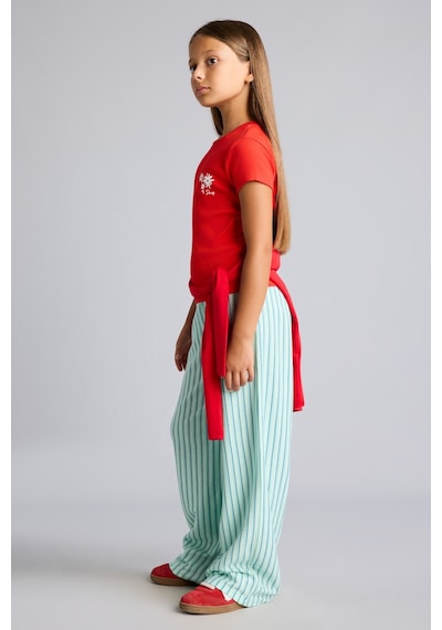 Defacto Çizgili Wide Leg Eşofman Altı Kız Çocuk I6486a826hstr156 Turkuaz-tr156