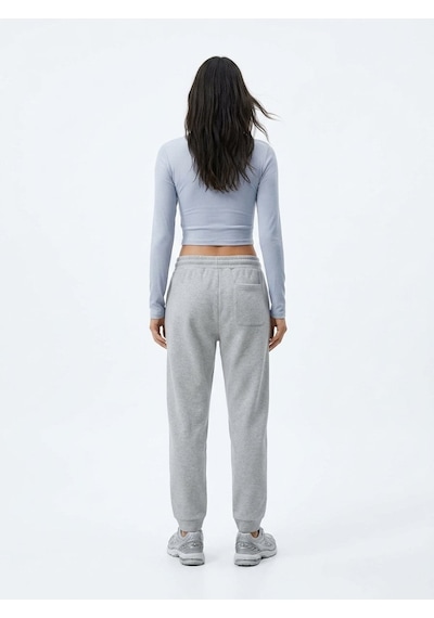 LTB Regular Fit Ribanalı Lastik Paça Gri Eşofman