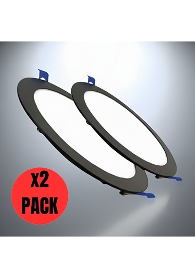 Kendal Kdl402b Slim Led Panel 2'li Spot Gömme 15w 1200 Lümen - Beyaz-6500k Siyah
