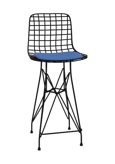 Knsz orta boy tel bar sandalyesi 1 li mağrur syhmvi 65 cm oturma yüksekliği mutfak bahçe cafe ofis