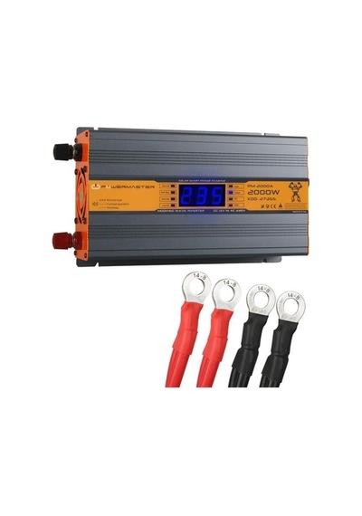 Powermaster 12 V Volt 2000 W Watt Modifiye Sinüs Led Ekranlı Power İnverter
