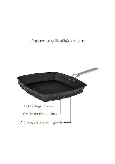 Emsan Diagon 28 CM Grill Tava