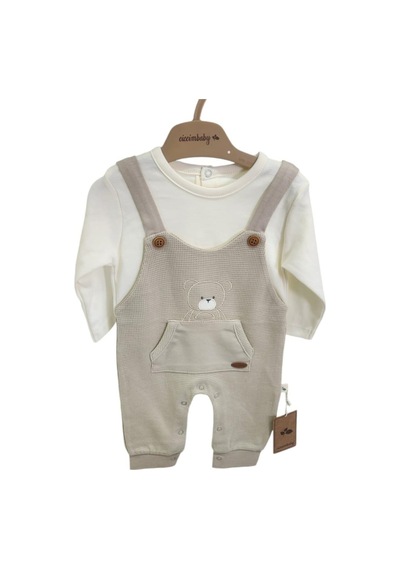 Ciccim Baby Salopet Bear Hugs Toprak Açık Bej