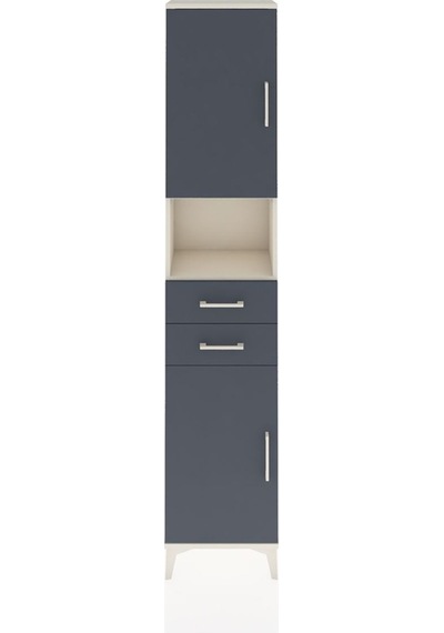 Arges Dolap 4 Raflı 2 Çekmeceli 2 Kapaklı 44x30x221 Aytaşı-antrasit Aytası