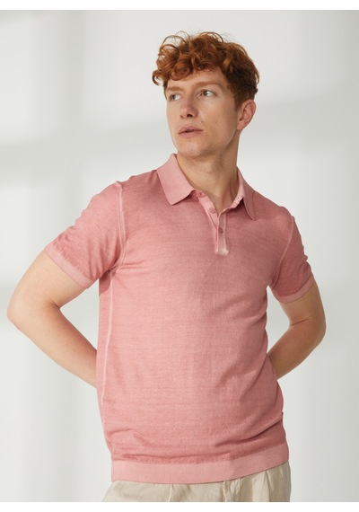 At.p.co Polo Yaka Slim Fit Pembe Erkek Kazak A26433tf-