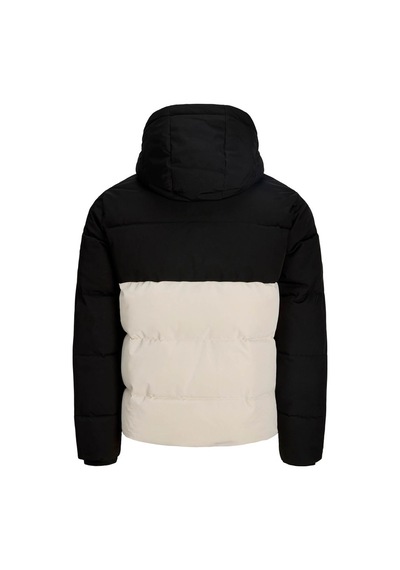 Jack & Jones Jjebecks Puffer Sn Siyah - Beyaz Erkek Mont 12298858