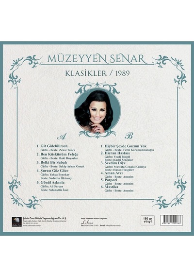 Lp-müzeyyen Senar - Klasikler / 1989 Lp