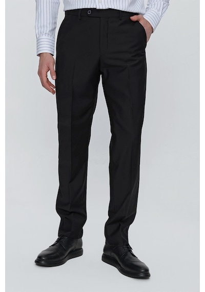 İmza Siyah Gabardin Yan Cep Açık Paça Basic Comfort Fit Esnek Pantolon 1003255005 Siyah