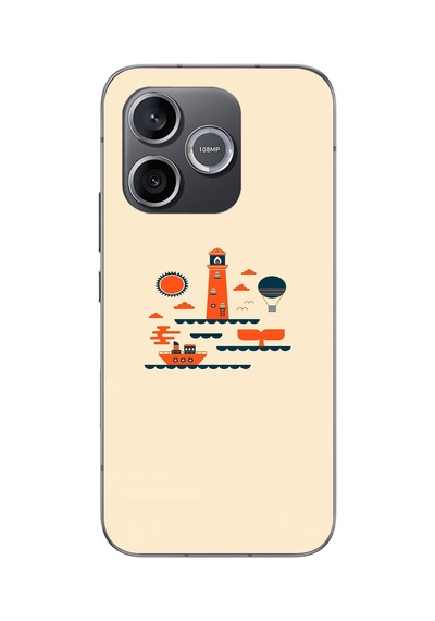 Honor 600 Uyumlu Sade Tatil Baskılı Silikon Kılıf Renkli