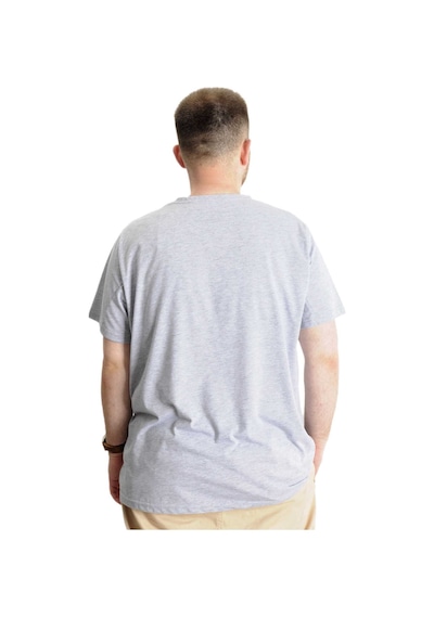 Mode Xl Büyük Beden Erkek T-shirt Basic 20031 İndigo 001