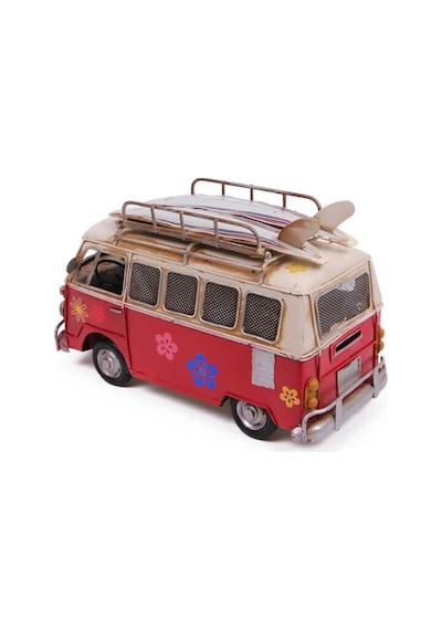 Dekoratif Metal Minibüs Çerçeveli Ve Kumbaralı 0910e-1387
