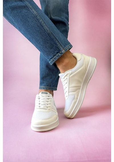 Erkek Günlük Sneaker Rahat Spor Ayakkabı Beyaz-Beyaz