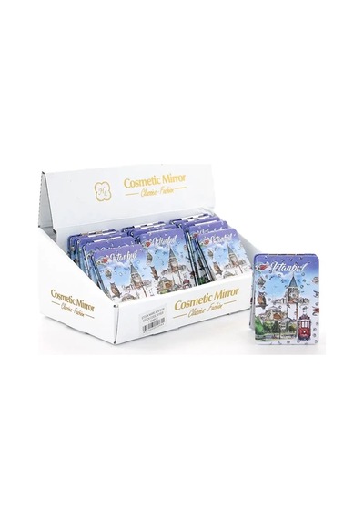 Magicool Taşlı İstanbul Tasarımı El Aynası İnce Alk2469a Çok Renkli
