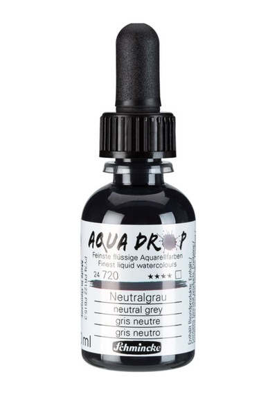 Schmincke Aqua Drop Sıvı Suluboya 30ml - Neutral Grey