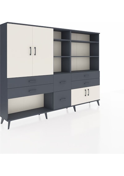 Arges Dolap 10 Raflı 6 Çekmeceli 4 Kapaklı 220x30x163 Antrasit-aytaşı/antrasit Aytası/antrasıt - Antrasıt Arges Dolap 10 Raflı 6 Çekmeceli 4 Kapaklı 220x30x163 Antrasit-aytaşı/antrasit Aytası/antrasıt - Antrasıt