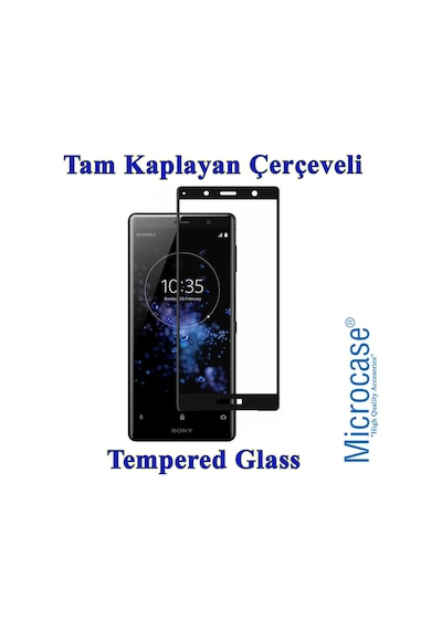 Sony Xperia Xz2 Compact Tam Kaplayan Çerçeveli Tempered Ekran Kor