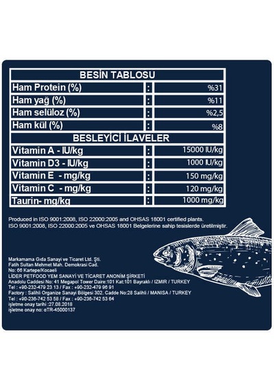 Obivan Somonlu Ve Hamsili Kedi Maması 10 Kg