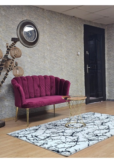 Zafir İkili Papatya Çay Seti Koltuk Gold Sivriltme Ayak, Balkon, Salon, Ofis, Koltuk Takımı, İkili Berjer Bordo