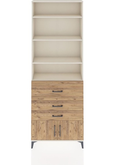 Arges Dolap 3 Raflı 2 Kapaklı Tek Askılı 88x30x243 Aytaşı-çam Aytaşı