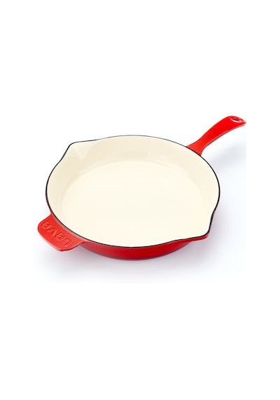 Lava Döküm Yuvarlak Kızartma Tavası Metal Saplı 28 CM