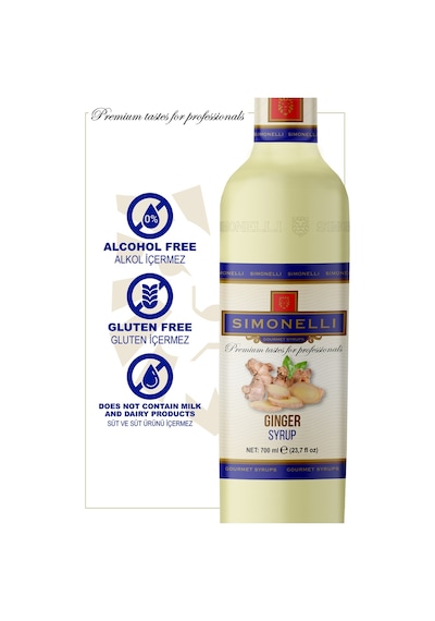 Simoenlli Kahve Şurubu Zencefil Aromalı 700 ML + Pompa Simonelli