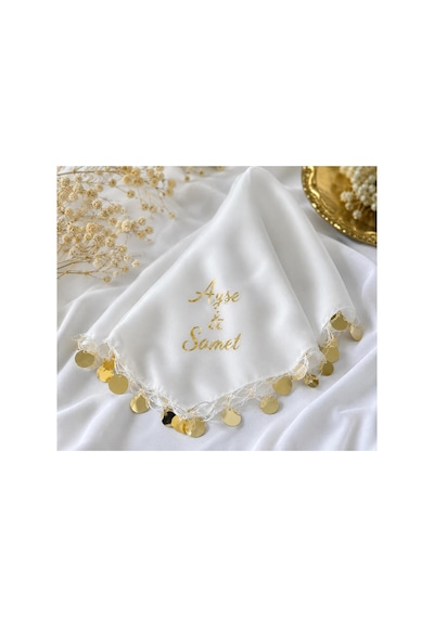 Kişiye Özel Halay Mendili İsimli Gold