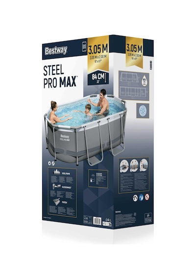 Bestway 5614a Steel Pro Max Prefabrik Yer Üstü Havuz Seti 3,05 M X 2,00 M X 84 Cm