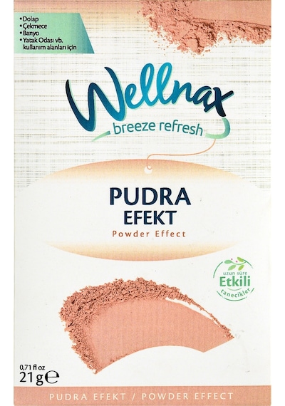 Wellnax Pudra Efekti Dolap ve Çekmece Kokusu Kesesi 5 x 21 G