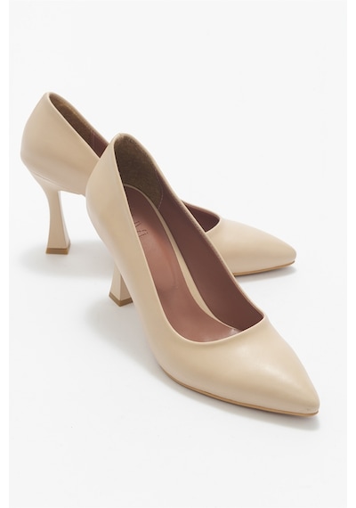 Luvishoes 620 Ten Cilt Topuklu Kadın Ayakkabı Ten