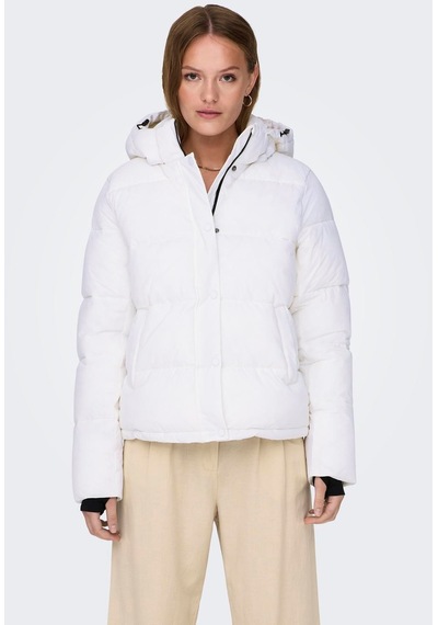 Only Kapüşonlu Beyaz Kadın Mont 15287909 001