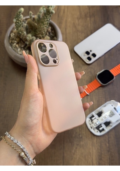Apple iPhone 16 Pro Uyumlu Süper İnce Mat Ultra Thin Silikon Kılıf Çöl