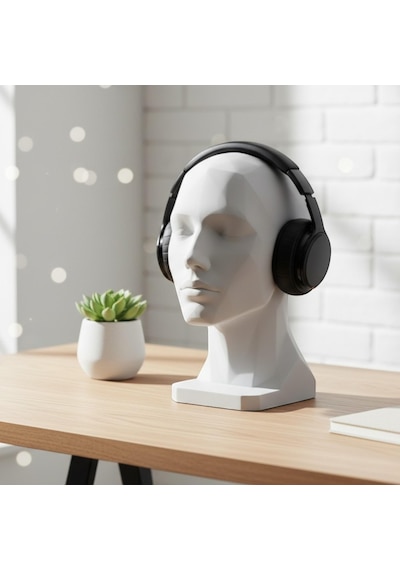 Happy3dworld İnsan Büstü Kulaklık Standı, 3d Baskı Minimalist Modern Dekor