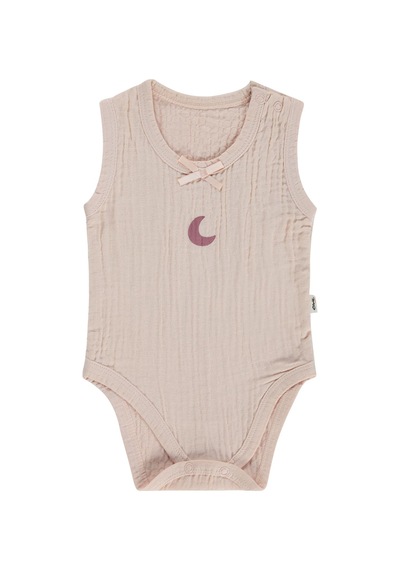 Civil Baby Hilal Baskılı 1-36 Ay Çıtçıtlı Badi - Pembe Pudra Pembesi